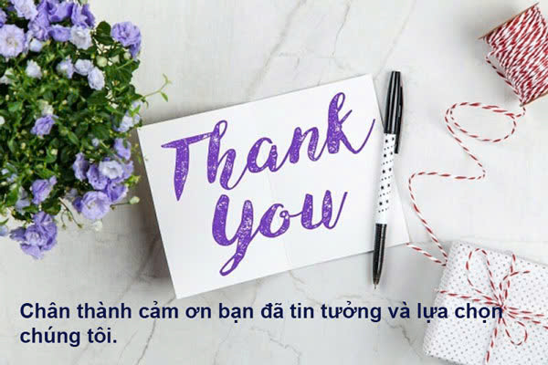 Cảm ơn quý khách